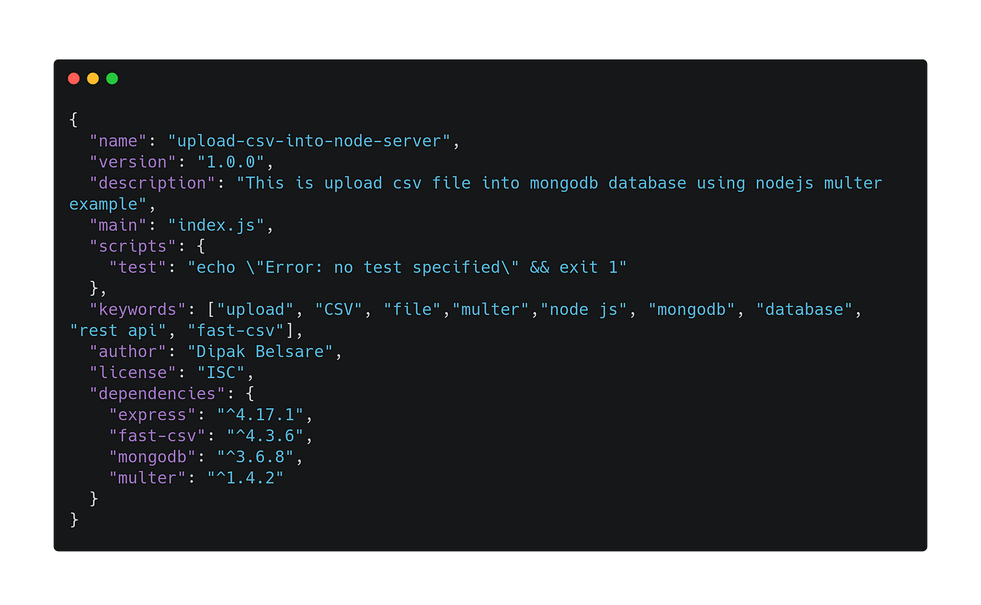 Upload CSV file to Node.js server with fetch API | by Dipak Belsare