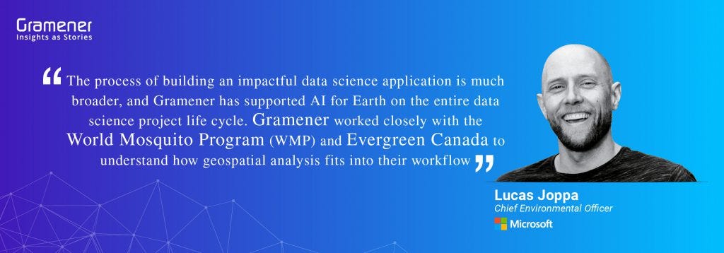 Microsoft’s Lucas Joppa talking about Gramener’s spatial analysis solutions