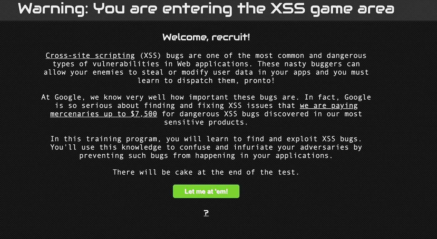 Google XSS Game for Beginners. Note- This post is for beginner… | by Circle  Ninja | Bug Bounty Hunting | Medium