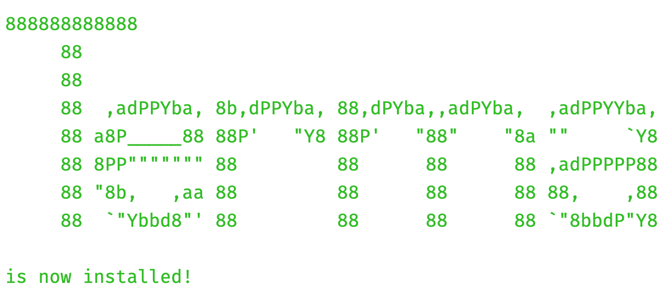 The ending message was made by Figlet and heredoc. Image by Author.