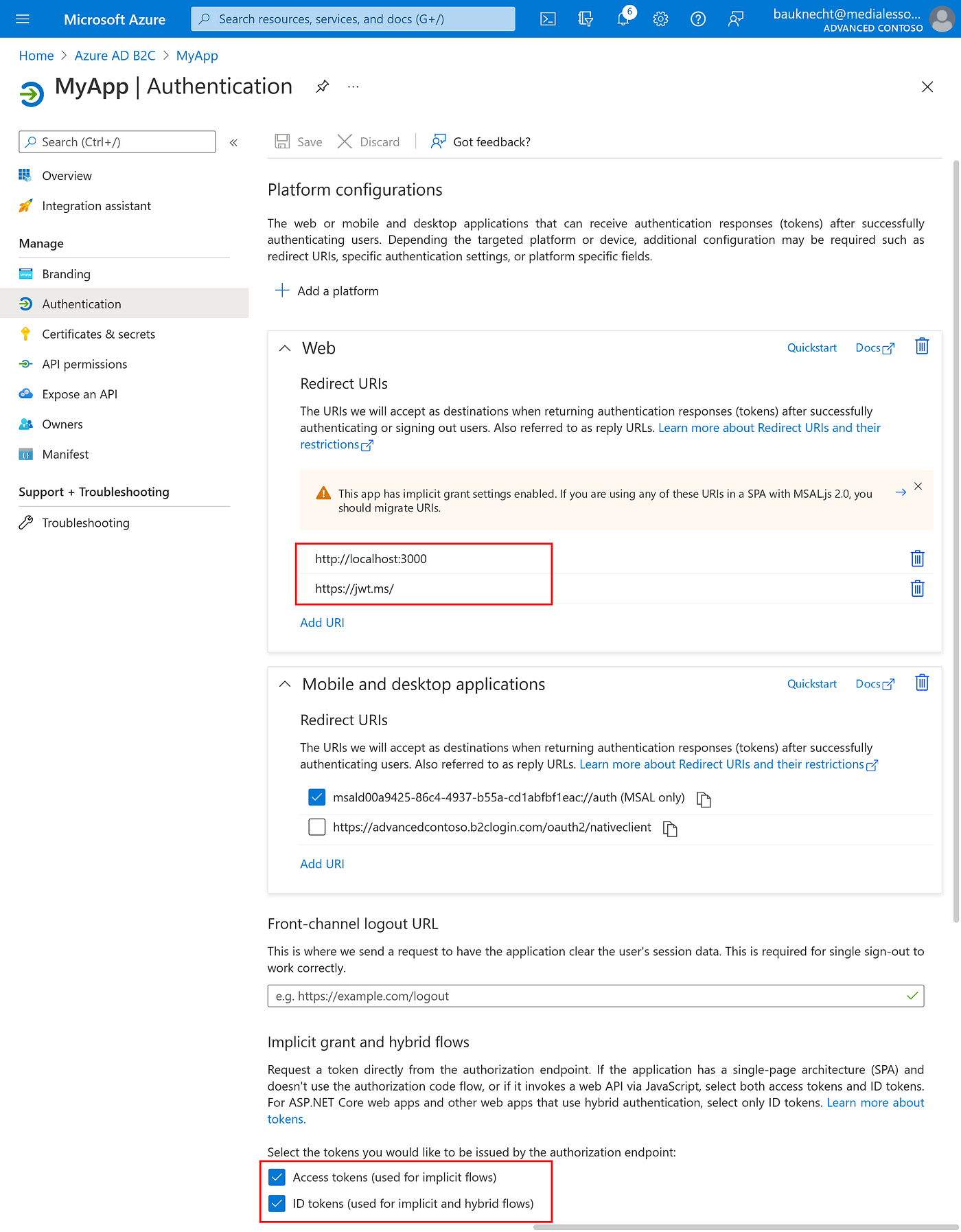 Advanced AAD B2C authentication w/ Xamarin Forms | by Philipp Bauknecht |  medialesson | Medium
