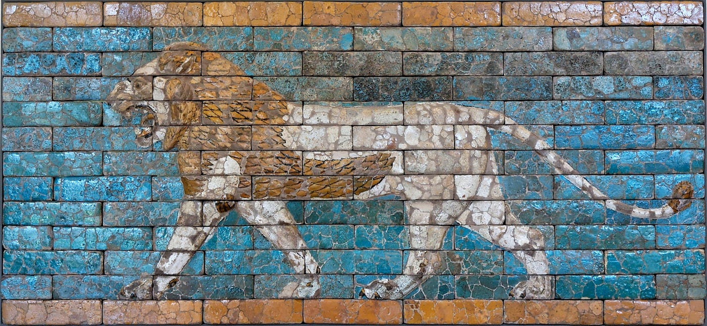 mosaic of a lion