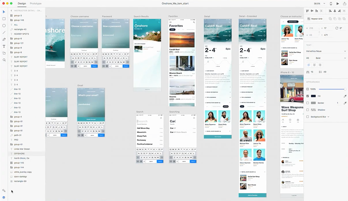 Adobe XD UI