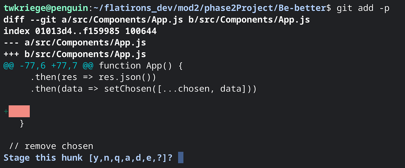 Git Add P A Scalpel for Your Commits. by Todd Krieger Medium
