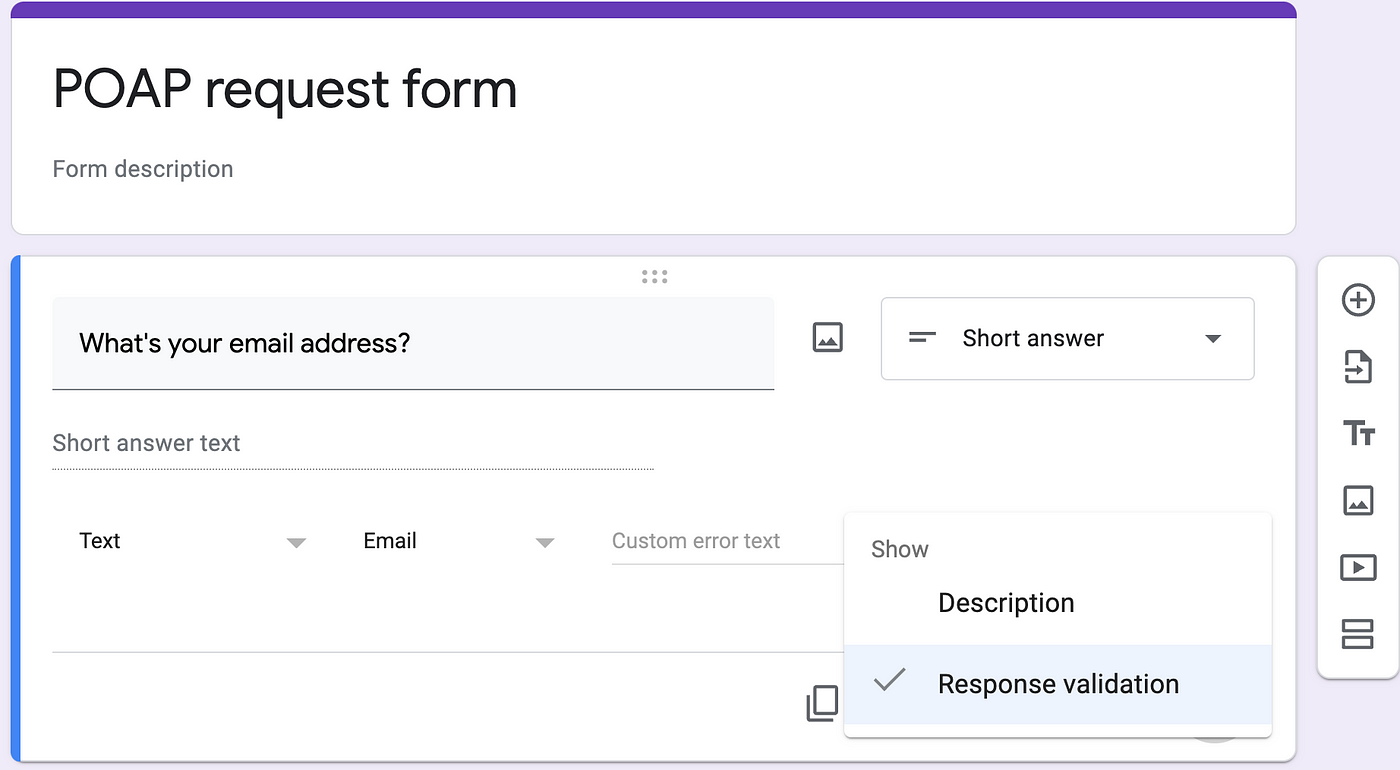 Set up a simple Google Form for collecting emails