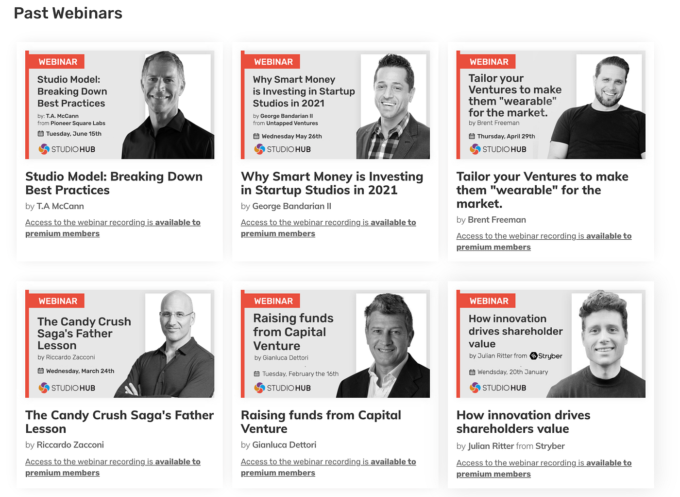 StudioHub On Supporting The Success Of Startup Studios Startup Studio