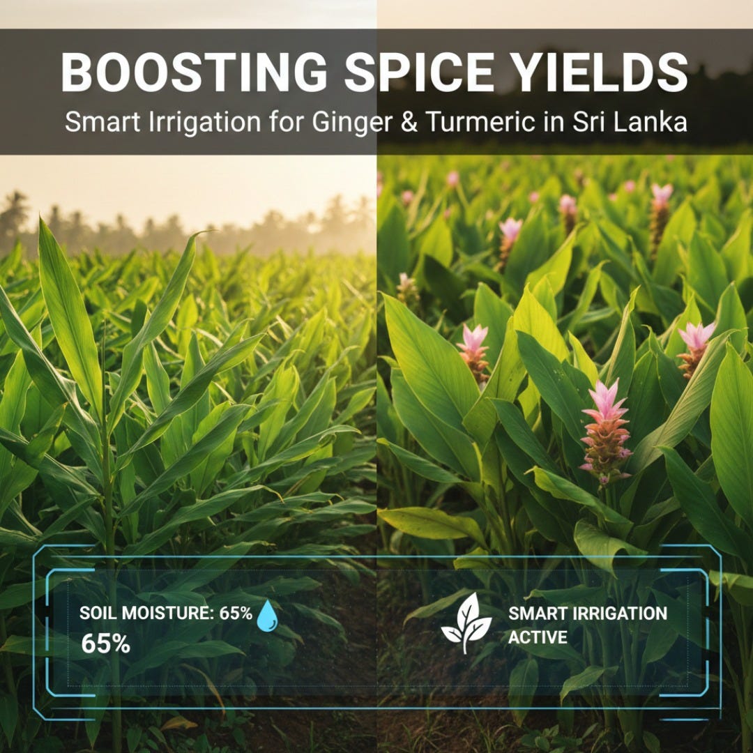 Enhancing Ginger and Turmeric Yield & Quality in Sri Lanka with SenzAgro Smart Irrigation.