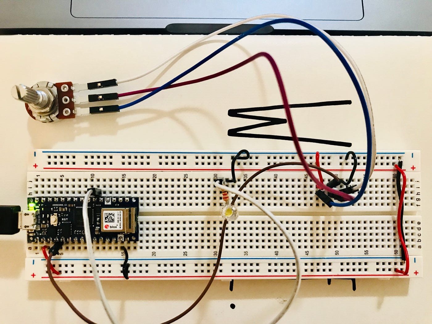 Week 6 — Serial Communication. Connecting Potentiometers to P5 in… | by ...