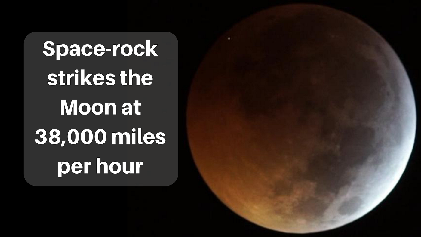 Space-rock strikes the Moon at 38,000 miles per hour | by Robert Lea |  Predict | Medium