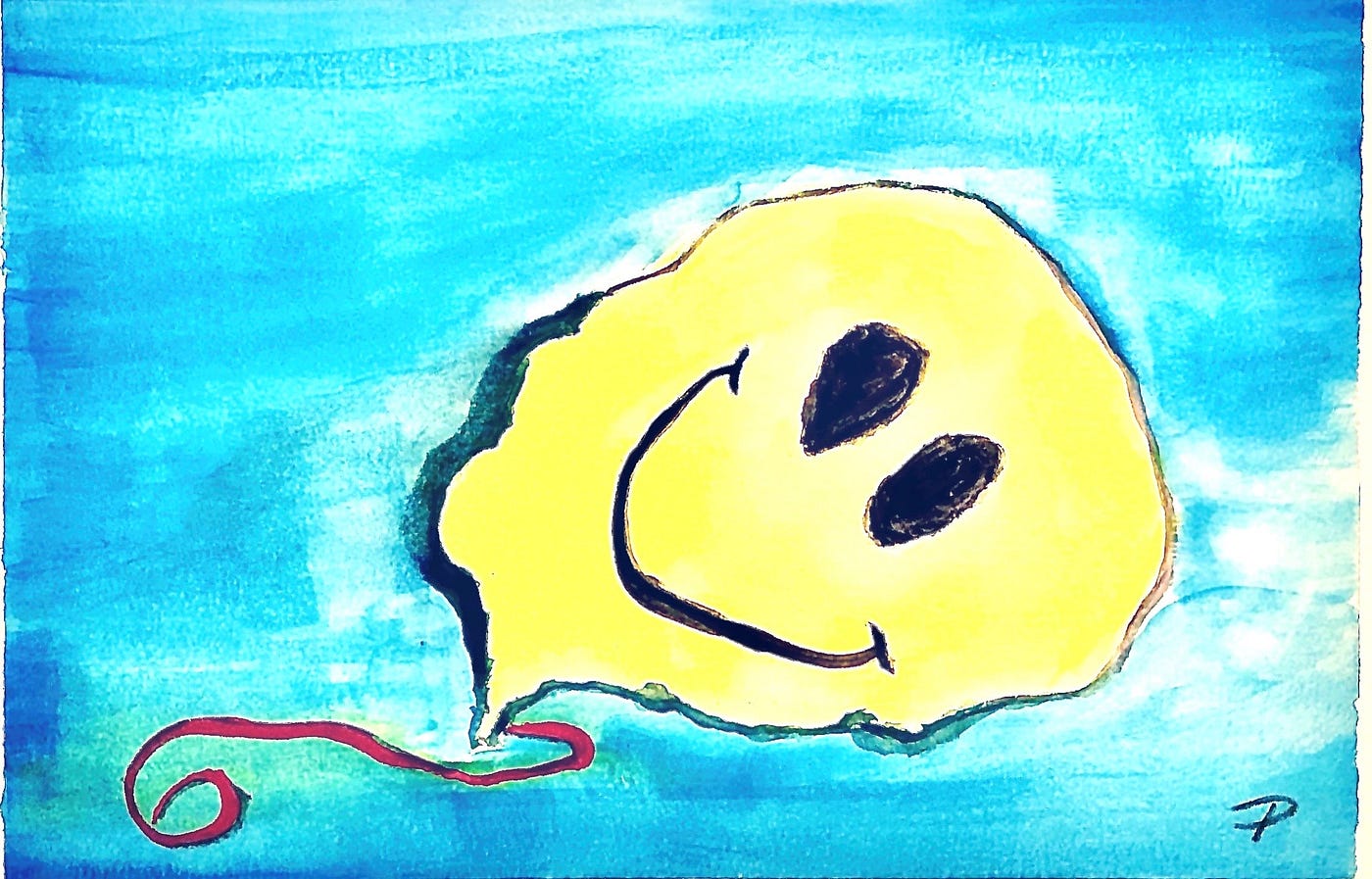 A baloon smiley nearly out of air