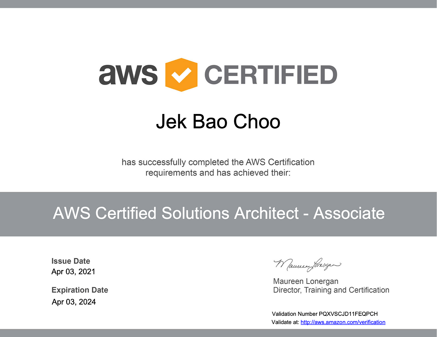 My Preparation for AWS Certified Solutions Architect — Associate | by CHOO  Jek Bao | Medium