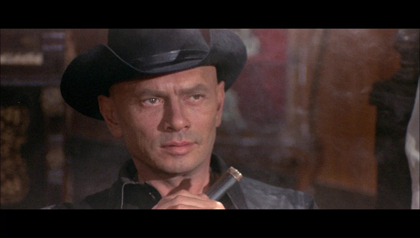 Yul Brynner is definitely a badass, but he... 