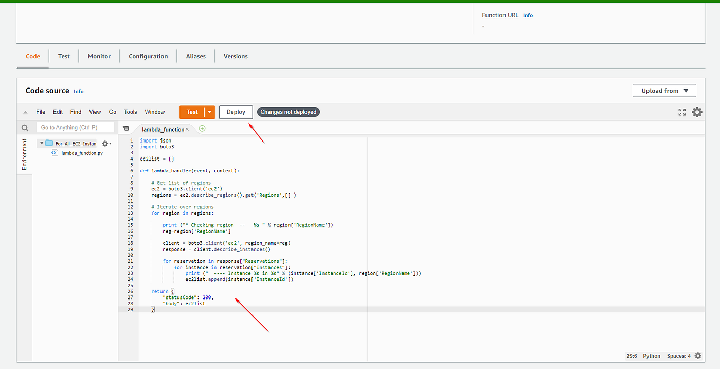 List all the EC2 instances and all regions in an AWS account using