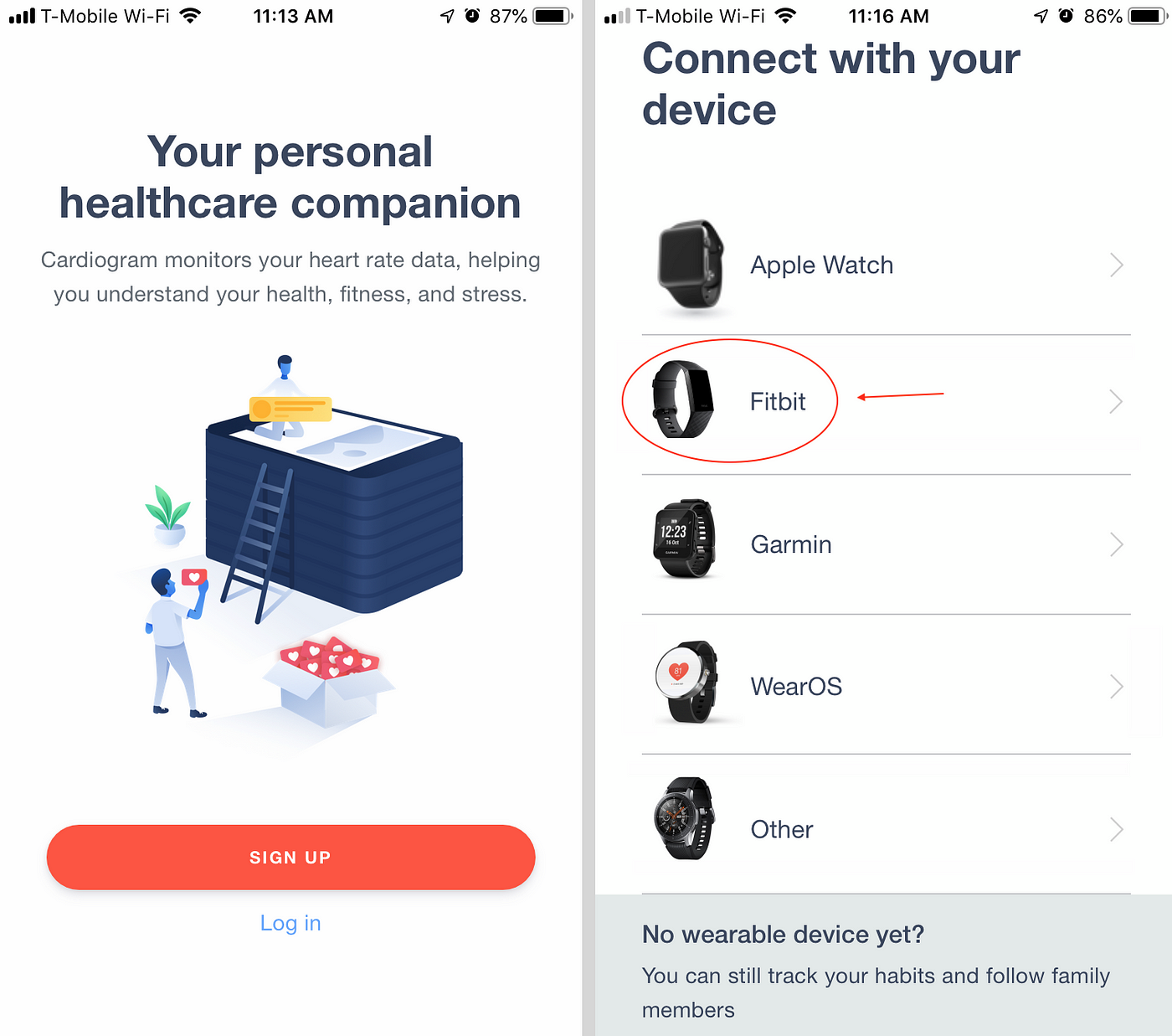 How to link your Fitbit with a heart rate sensor with the Cardiogram app to  get more heart health insights | by Brandon Ballinger | Cardiogram