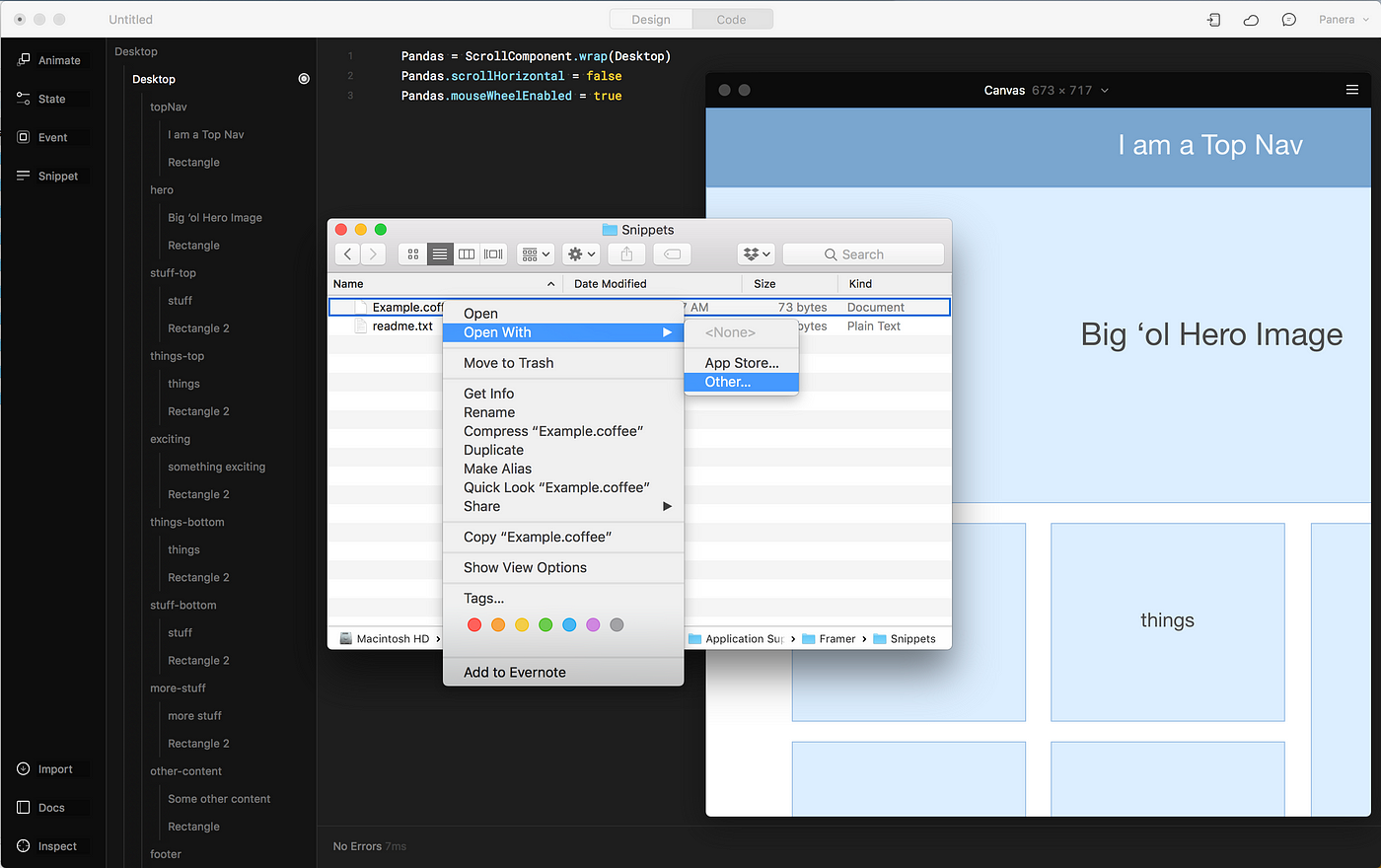 How to Make a Code Snippet in Framer Studio | by Sarah McDermott | Medium