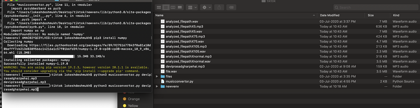 m4a to mp3 converter python