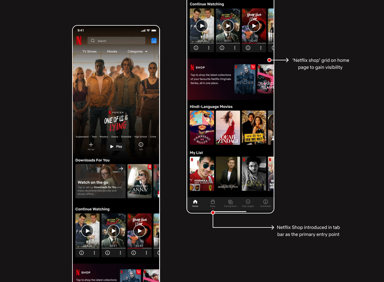 Introducing Netflix shop to the Netflix App- UI/UX Case study | by Shivi  Agarwal | Bootcamp