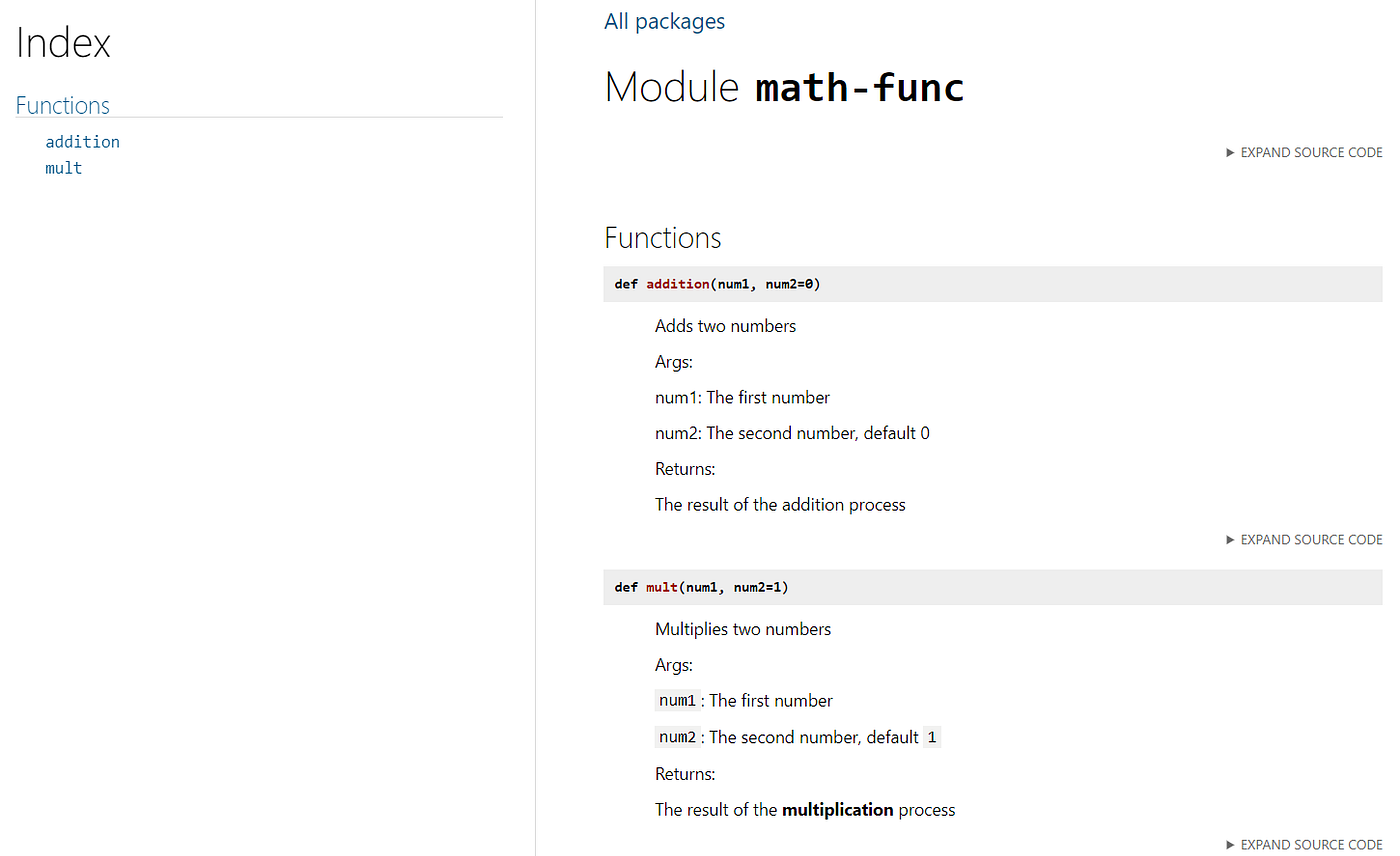 How to Generate Professional API Docs in Minutes from Docstrings | by  Tirthajyoti Sarkar | Towards Data Science