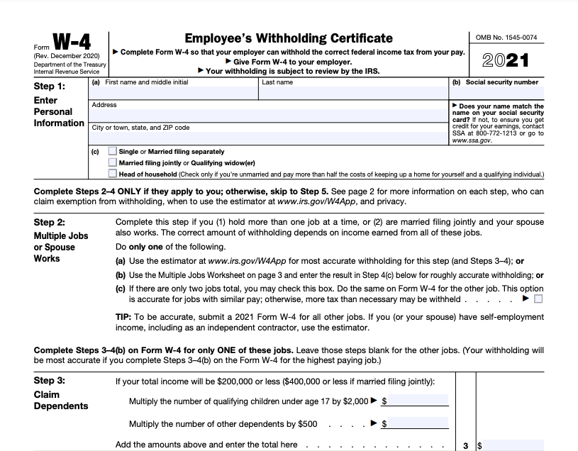 What is a W-4 form? What are tax withholdings? | by Alex Samano ...