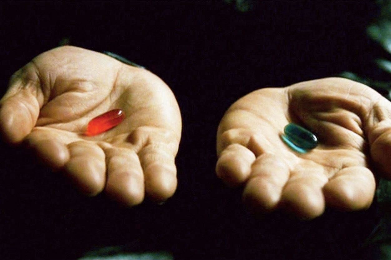 Morpheus & Neo’s “Red Pill vs Blue Pill” Scene — The Matrix