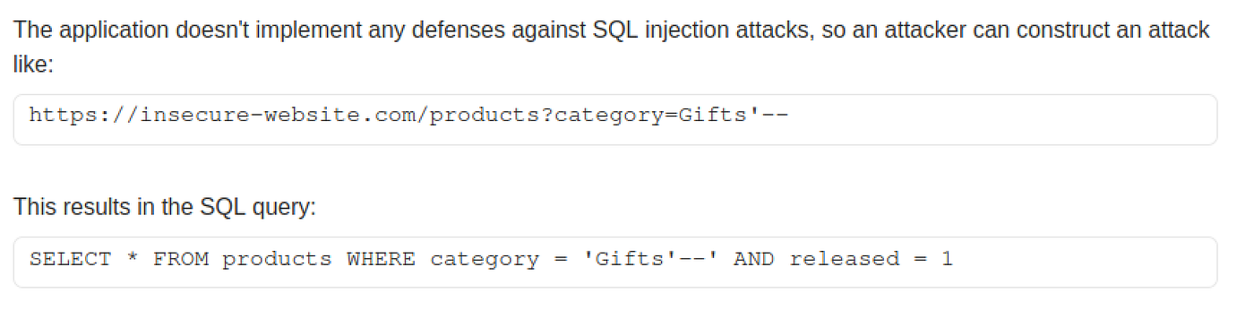 Step 19: SQLi (a la PortSwigger). Keep it short and sweet (as much as ...
