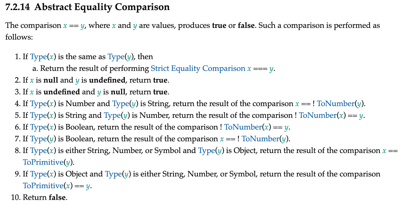 JavaScript — Double Equals vs. Triple Equals by avoid404 Medium