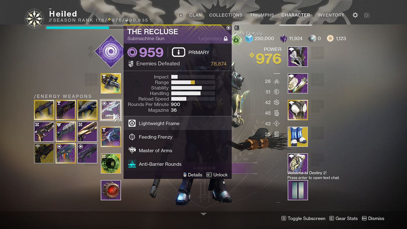 Destiny 2] Nerfing the Recluse isn't going to stop me from using it, here's  why. | by Nicholas Andrews | Medium