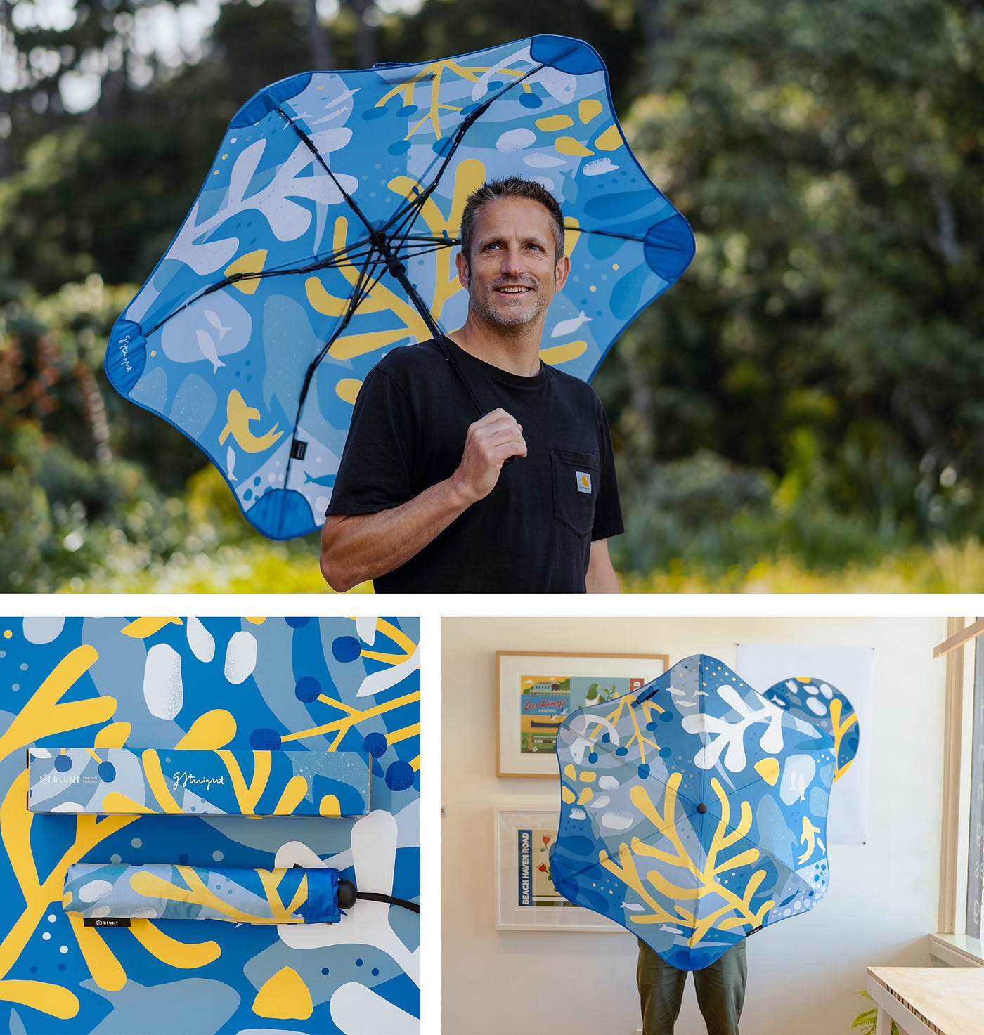 Greg Straight and BLUNT umbrellas limited edition Metro collaboration