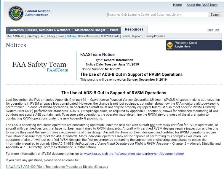 RVSM Monitoring Frequently Asked Questions by CSSI RVSM Medium