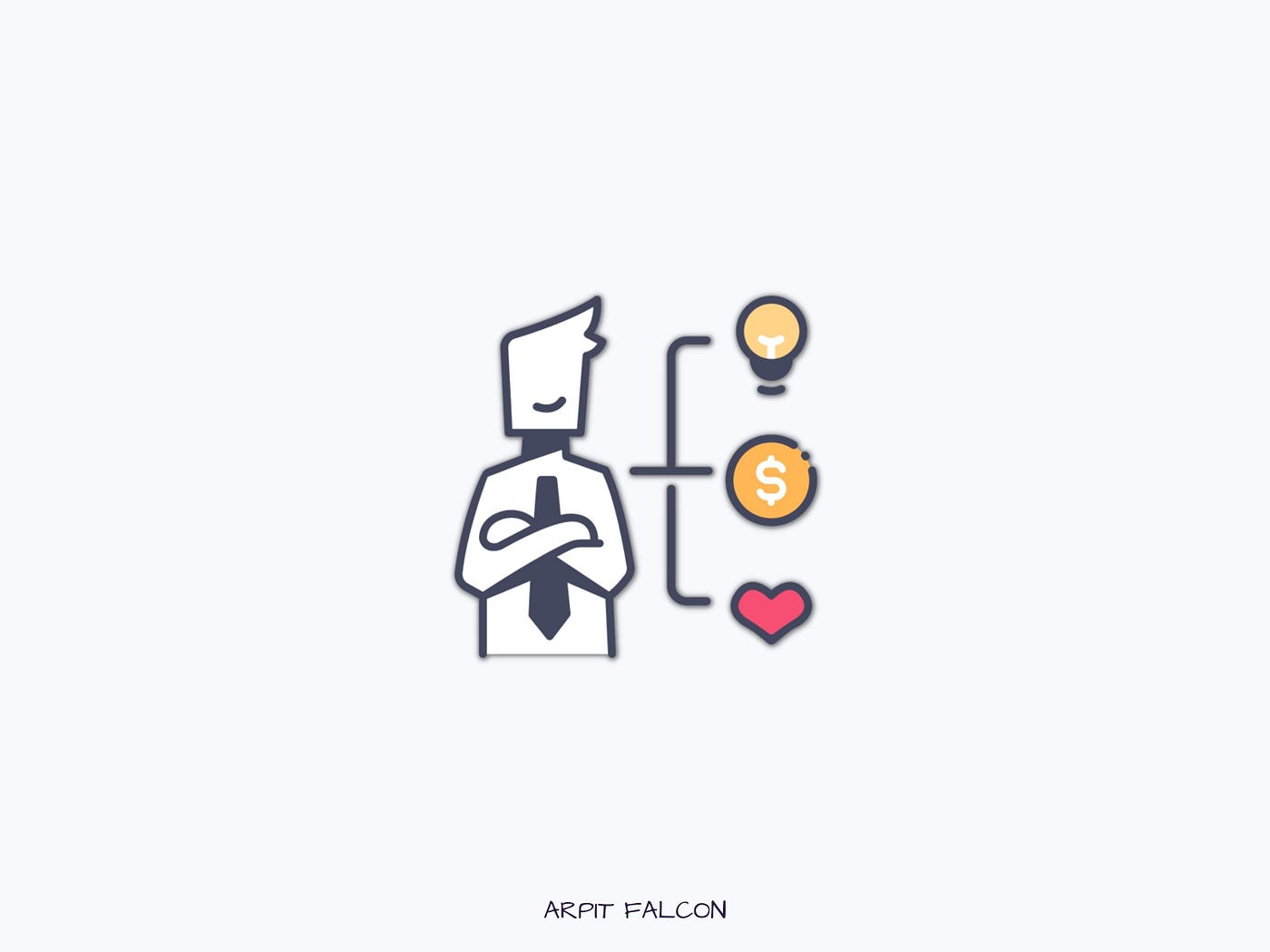 Photo of a man with idea, money and relationship