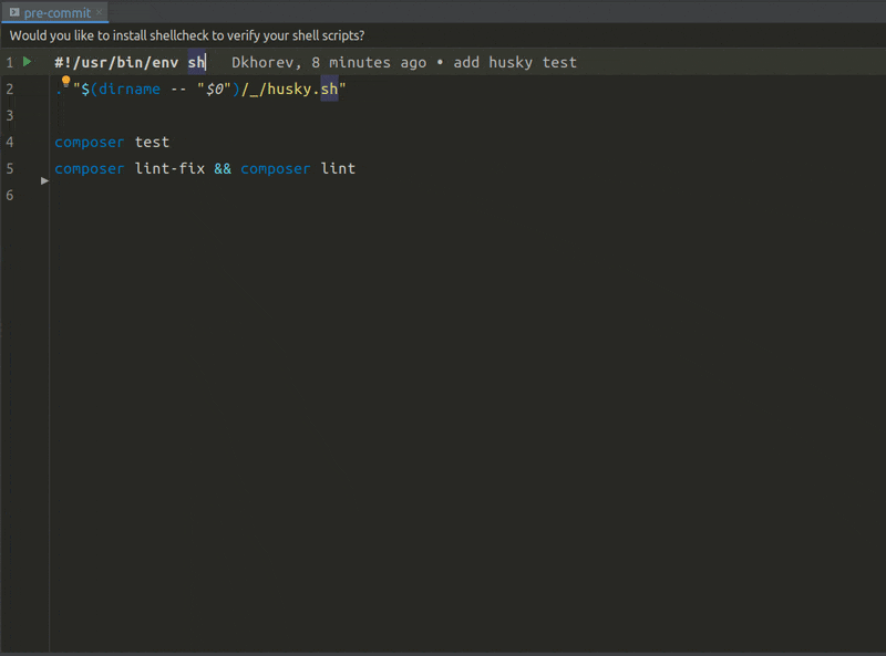 basic automation for code QA on commit