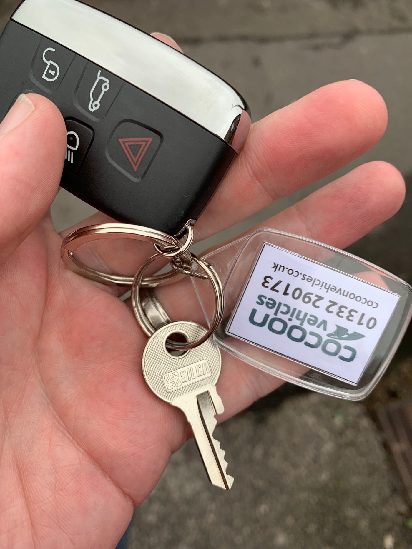 Set of Car Keys with a Cocoon Vehicles Logo