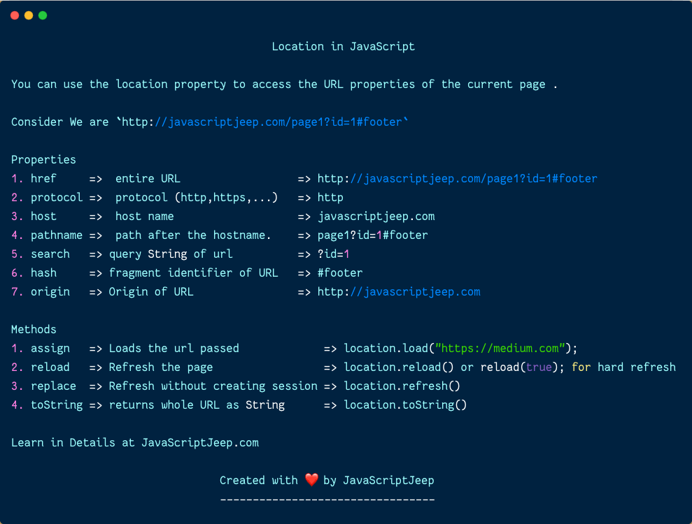Redirect, Refresh, and Access the URL of the Current Page in JavaScript