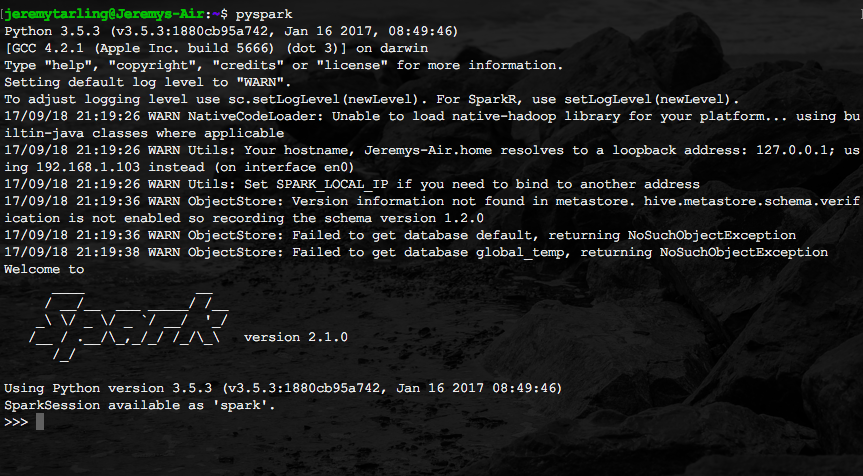 how to install apache spark 2.1 on mac os seirra