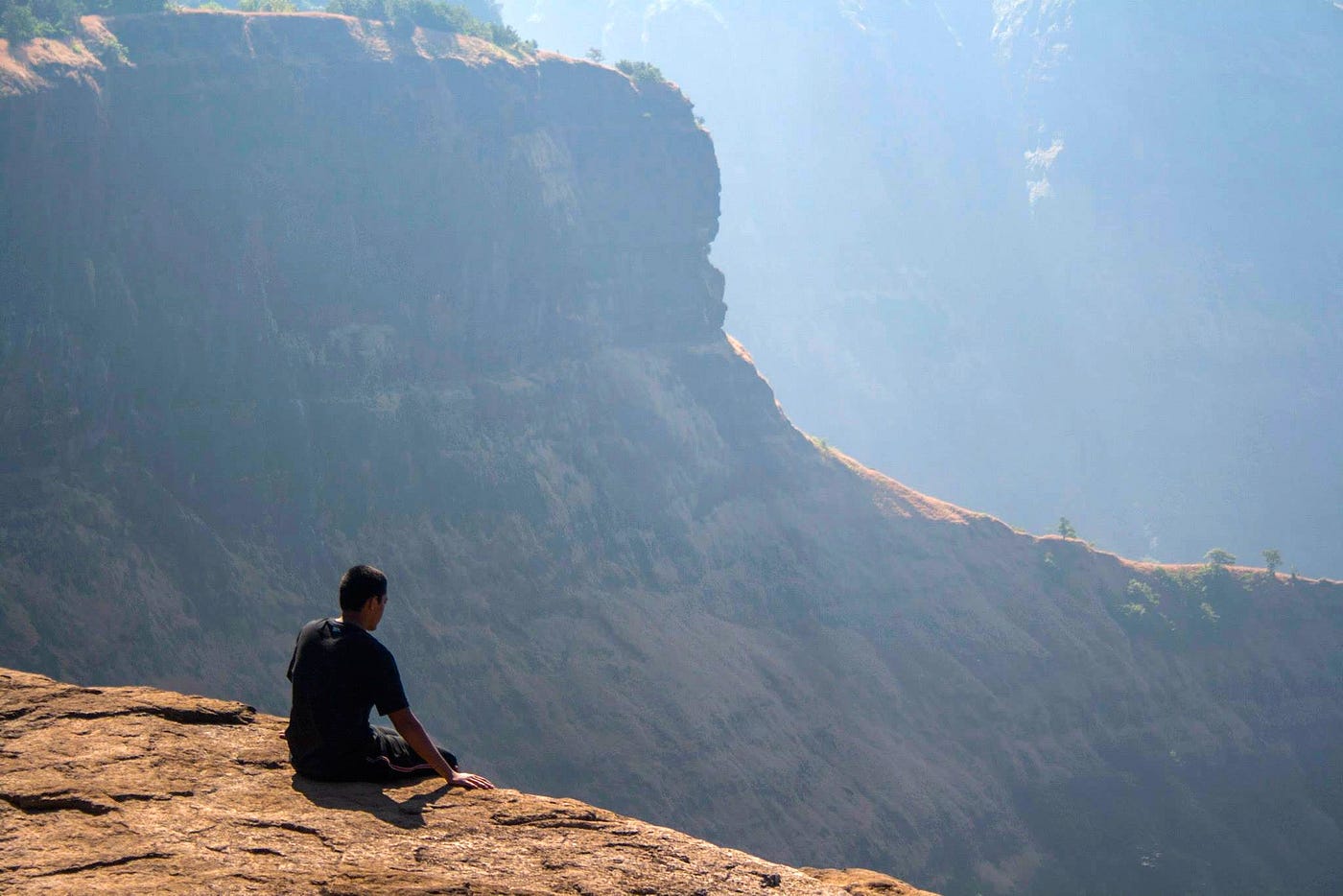 Sitting On The Edge Of The Cliff One Small Step To Overcome My Fear Of A By Nihar Sawant Tumbling Feet Medium