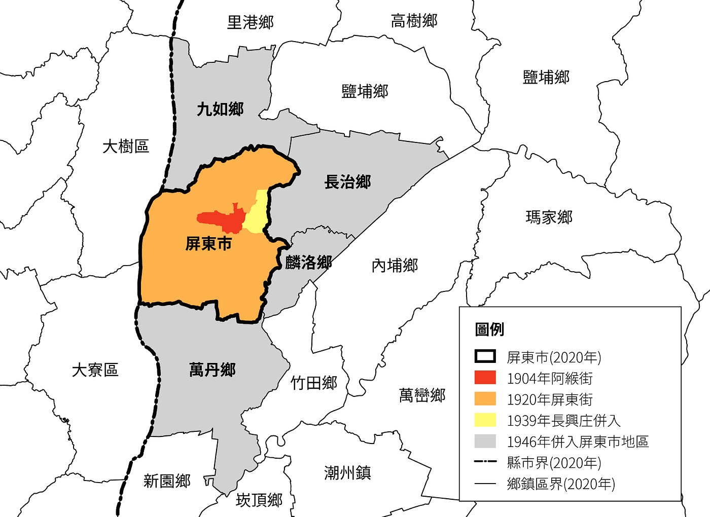 屏東市行政區劃變遷 台灣史地大小事 Medium