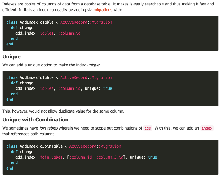 What Are Indexes And How To Add Them To Your Rails App By Mera Stackhouse Medium