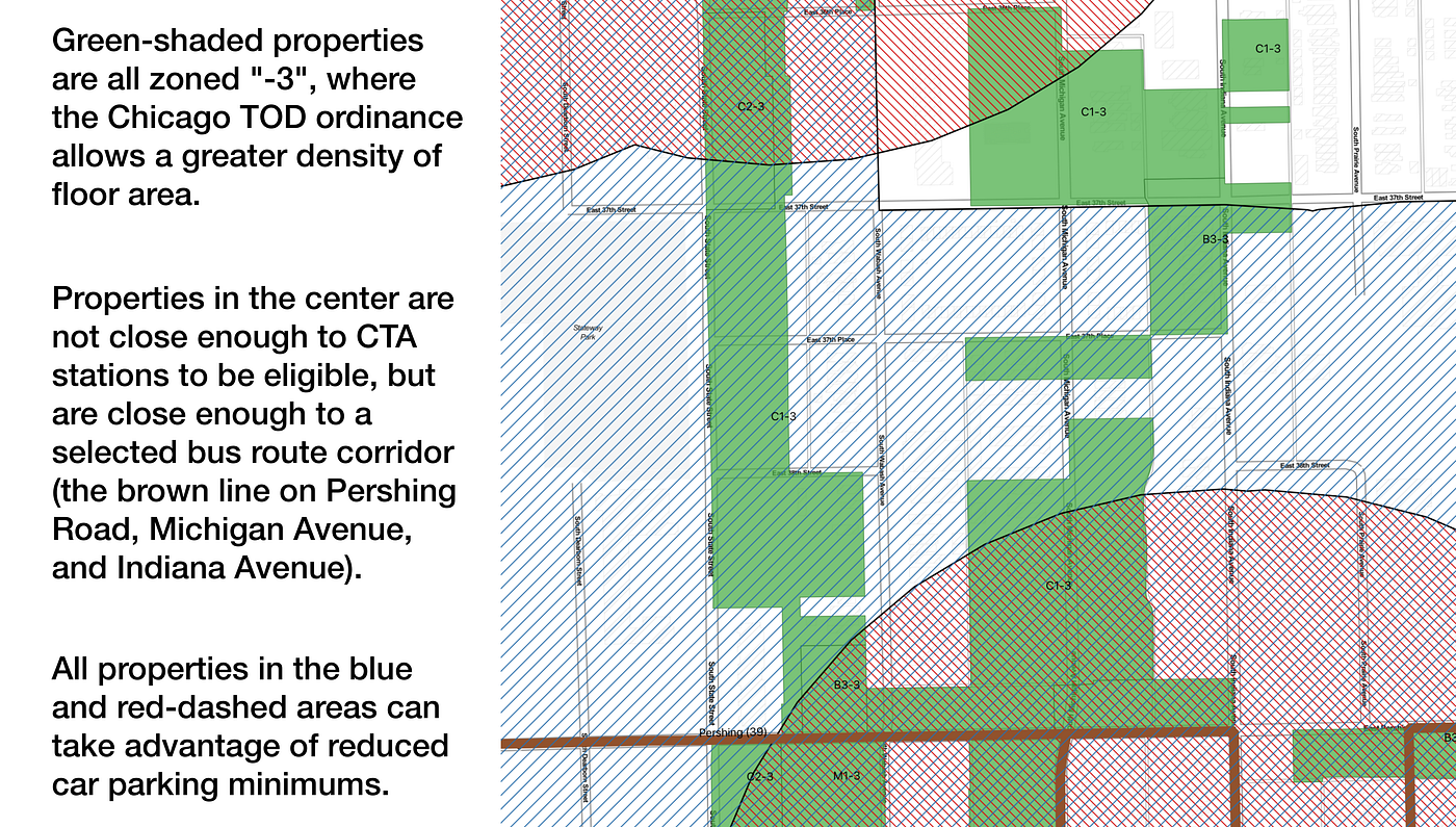 Chicago's TOD ordinance now applies to areas around certain bus routes | by  Steven Vance | Chicago Cityscape's Blog