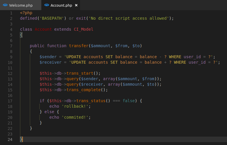 Database Transaction dengan PDO, Codeigniter dan Laravel
