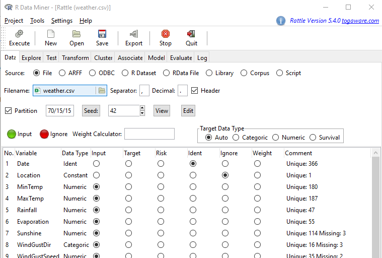 Use Rattle to Help You Learn R. A beginner’s guide by Dick Brown