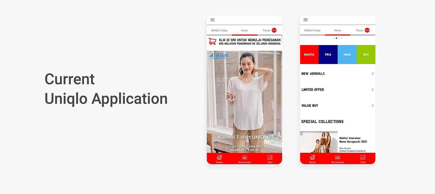 UI UX Case Study: Ease Users to Shop Uniqlo's Products Online by Revamping Uniqlo  Application and Create In-app Purchase | by shintia lim |  dibimbing-portfolios | Medium