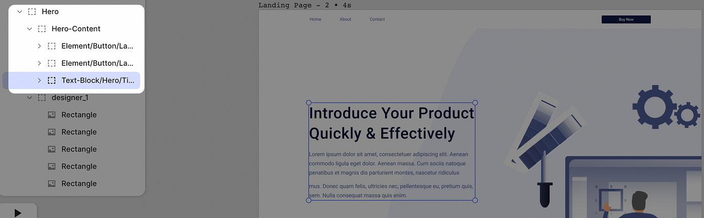 Selecting the layer to animate in Jitter