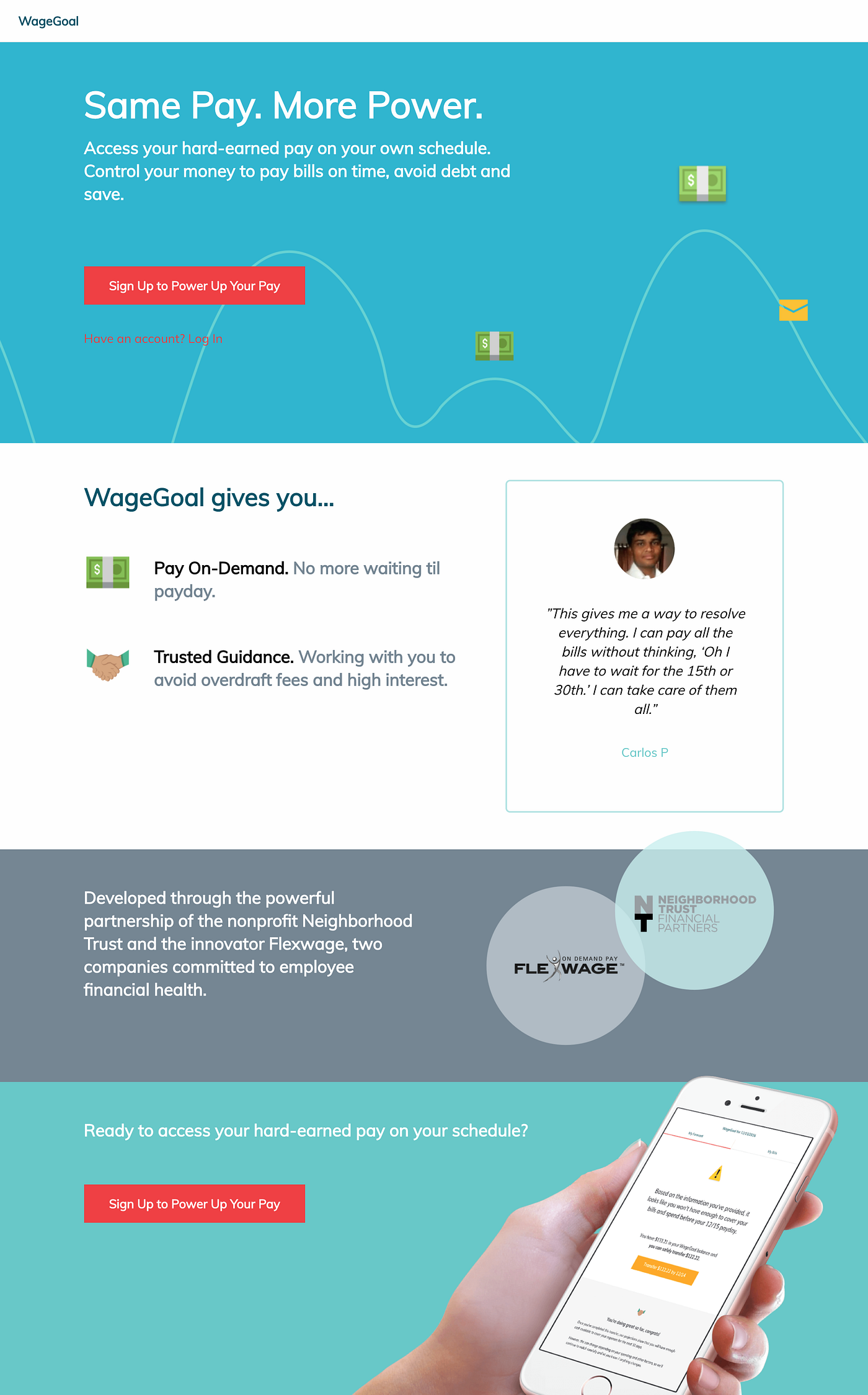 WageGoal. Innovation for the financially… | by Brooke Kao | Suitcase Words  | Medium