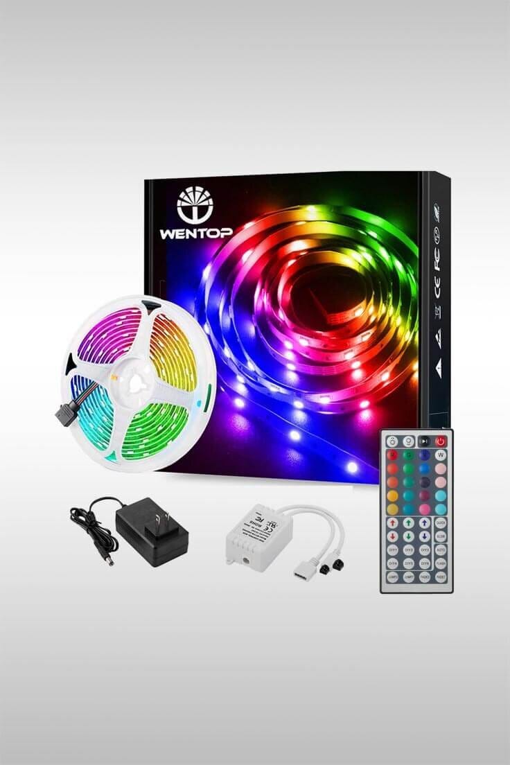 Led Strip Lights, 16.4ft With Remote — Image Credit: WenTop
