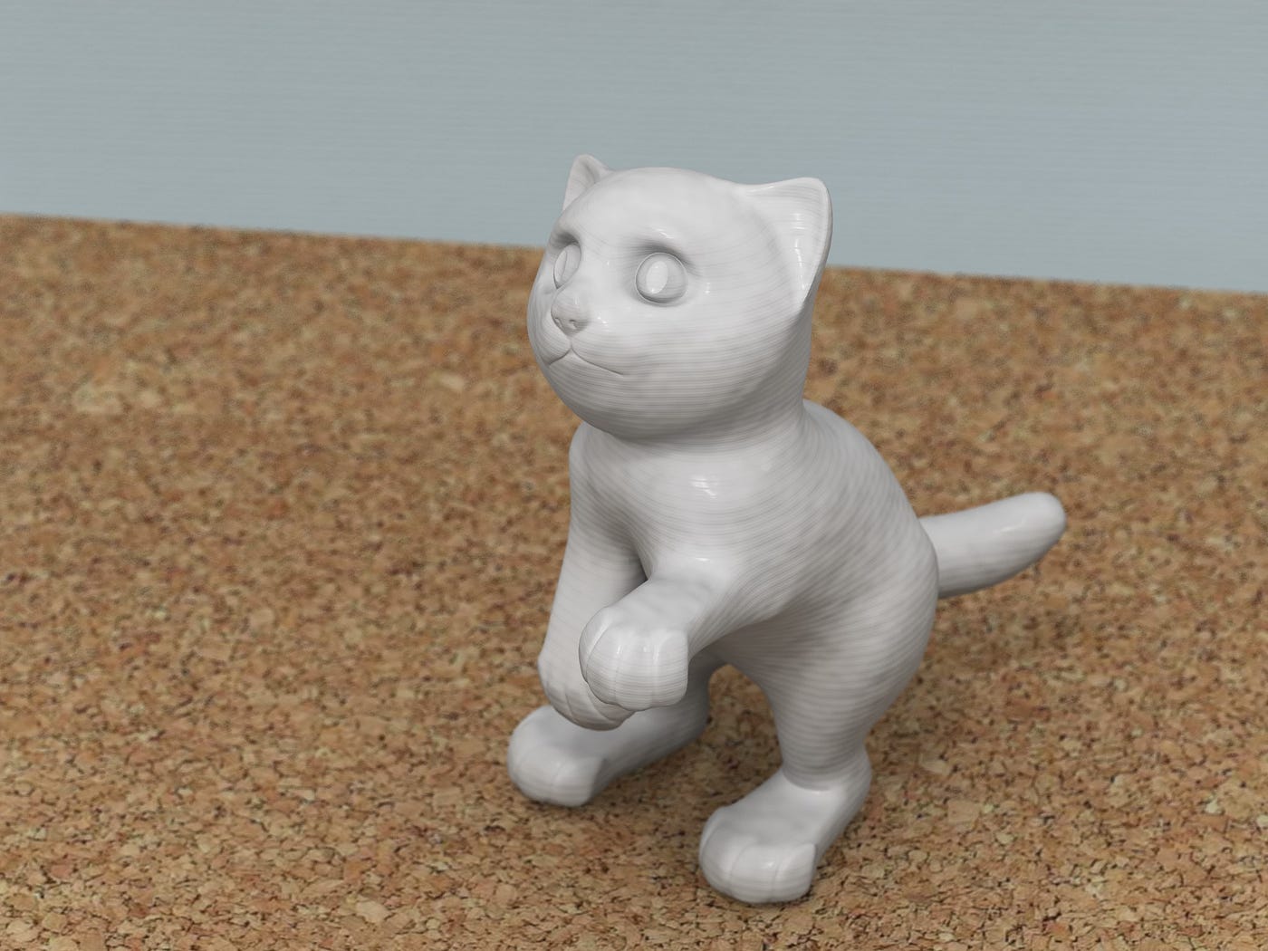 立ち上がる猫[148]. 後脚で立ち上がった猫の3Dプリンタ用データを公開 