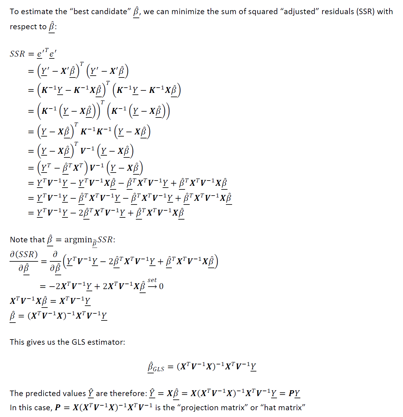 Generalized Least Squares Gls Relations To Ols Wls By Andrew Rothman Towards Data Science Generalized Least Squares Gls Relations To Ols Wls By Andrew Rothman Towards Data Science