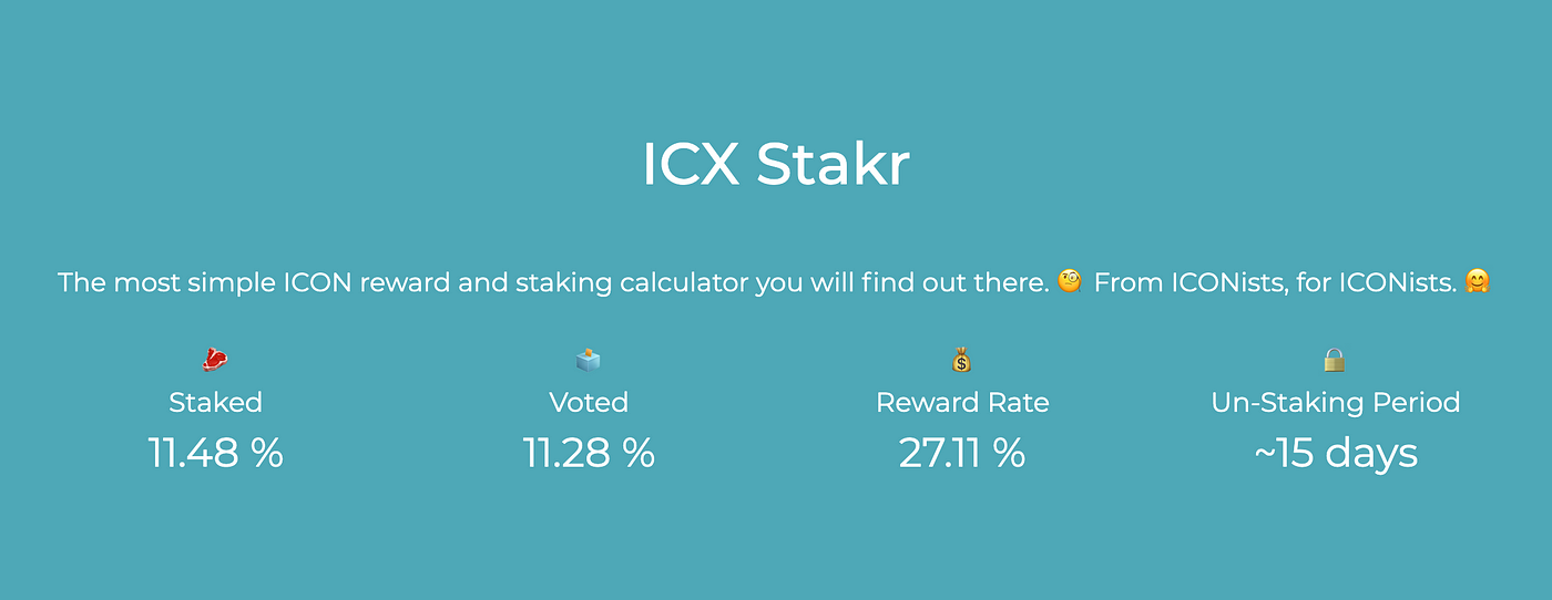 ICX Stakr released 🎉. Why did we create a new reward/staking… | by rekt0x  | Medium