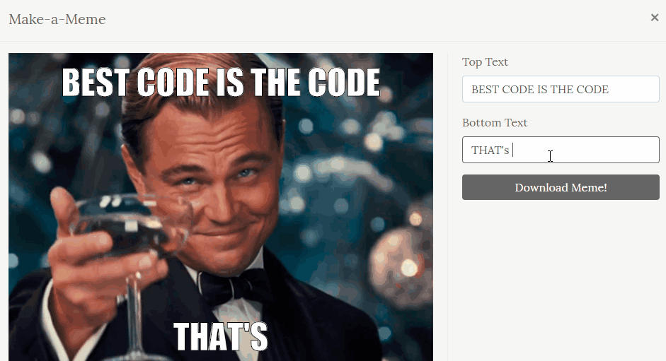 How to build a meme-maker with React: a beginner's guide | by Avanthika  Meenakshi | We've moved to freeCodeCamp.org/news | Medium