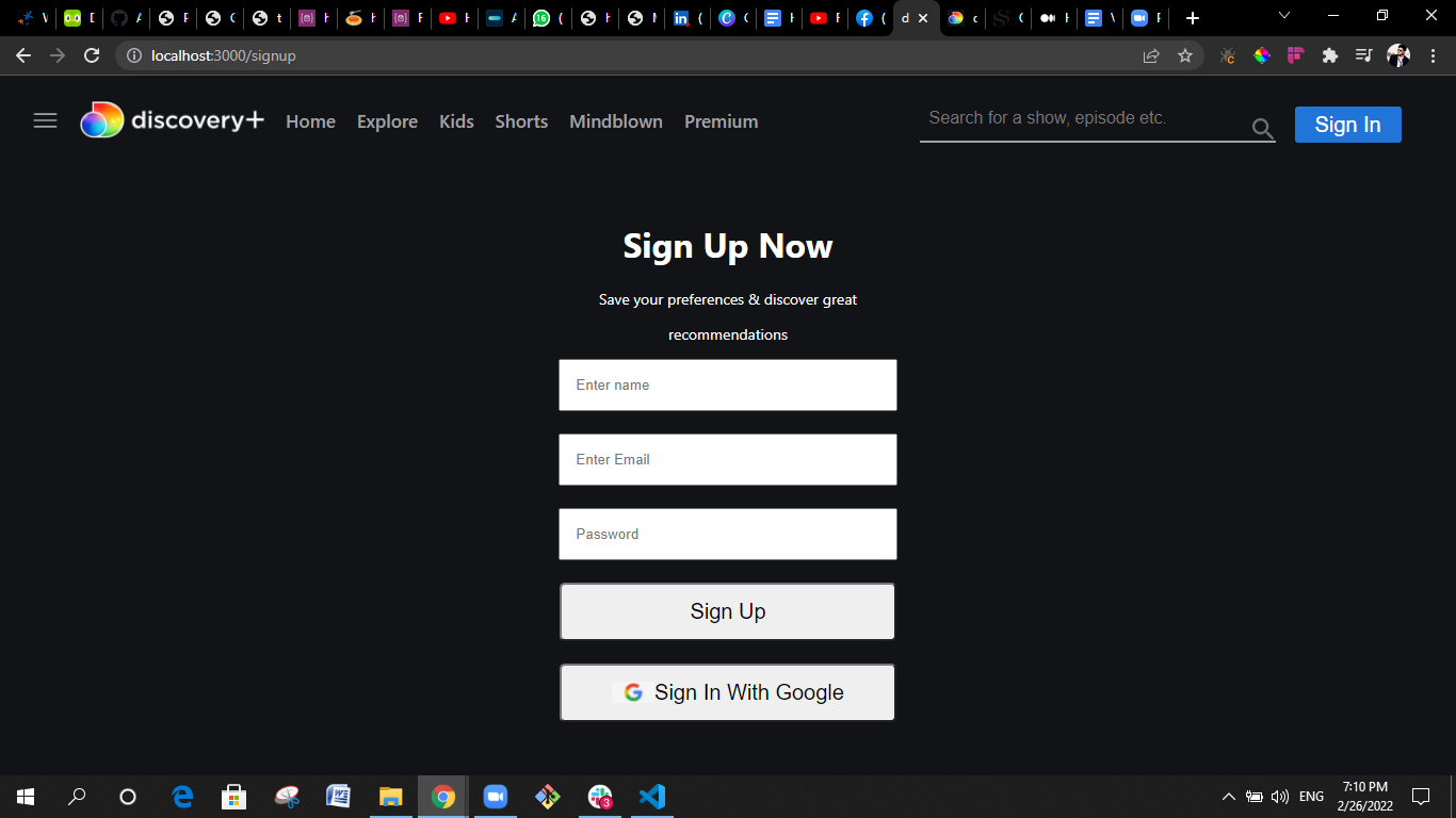 Signup