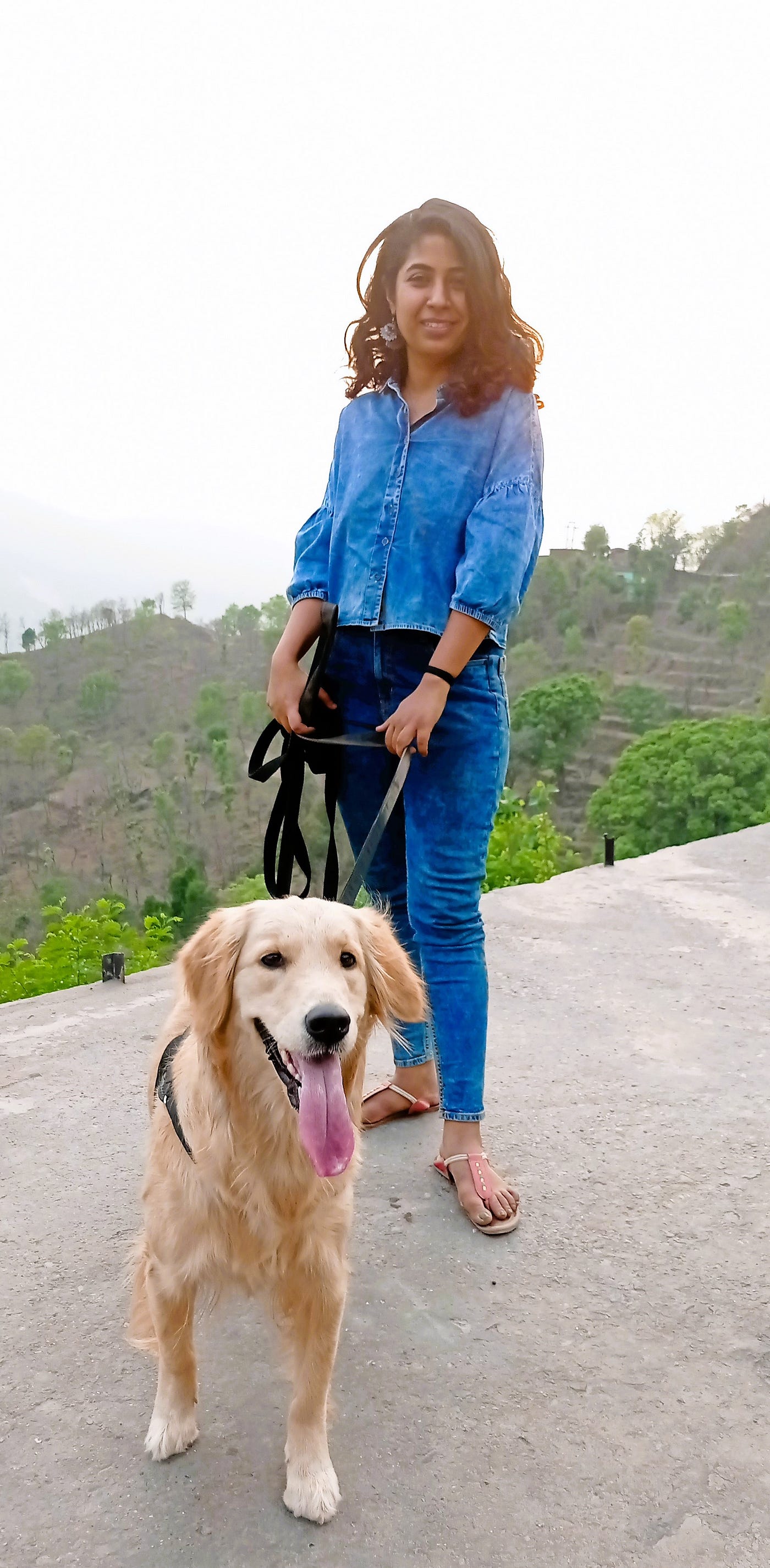 Alzu and I waiting for the sunset in Chamba, Himachal Pradesh